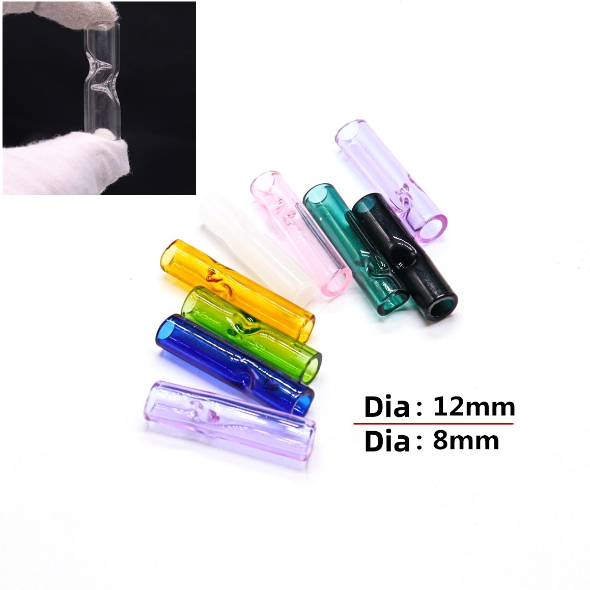 Accessories For Vaping - 4 SZTUK Okrągłe szklane papierosy z