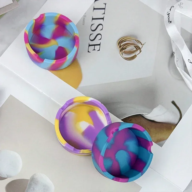 Weed Vaping Accessories - 1szt Klasyczne kamuflażowe przenośne popielniczki silikonowe,
