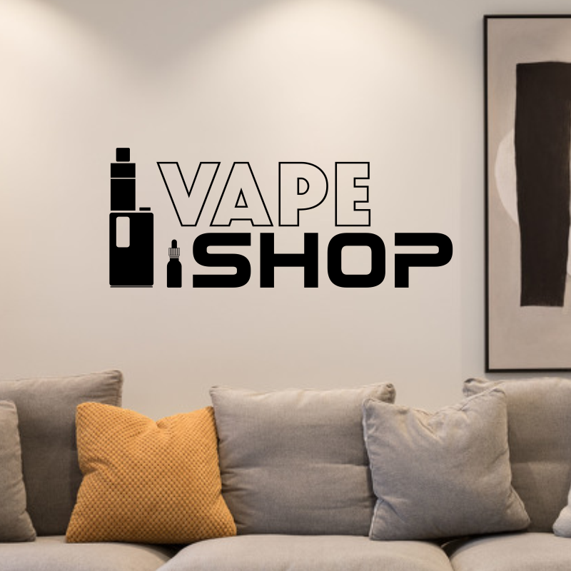 Vaping Shop - Naklejki ścienne winylowe Plakaty z motywem