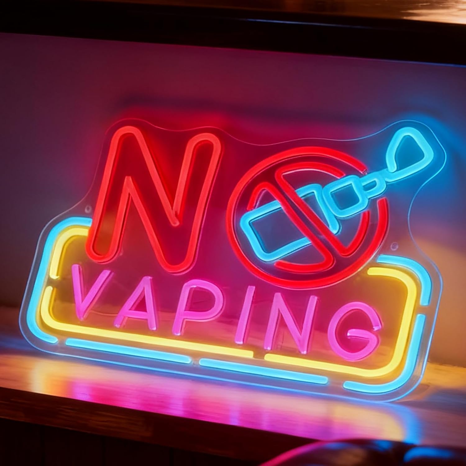 Neon LED „No Vaping” zasilany  – Vaping Shop recenzja i cena