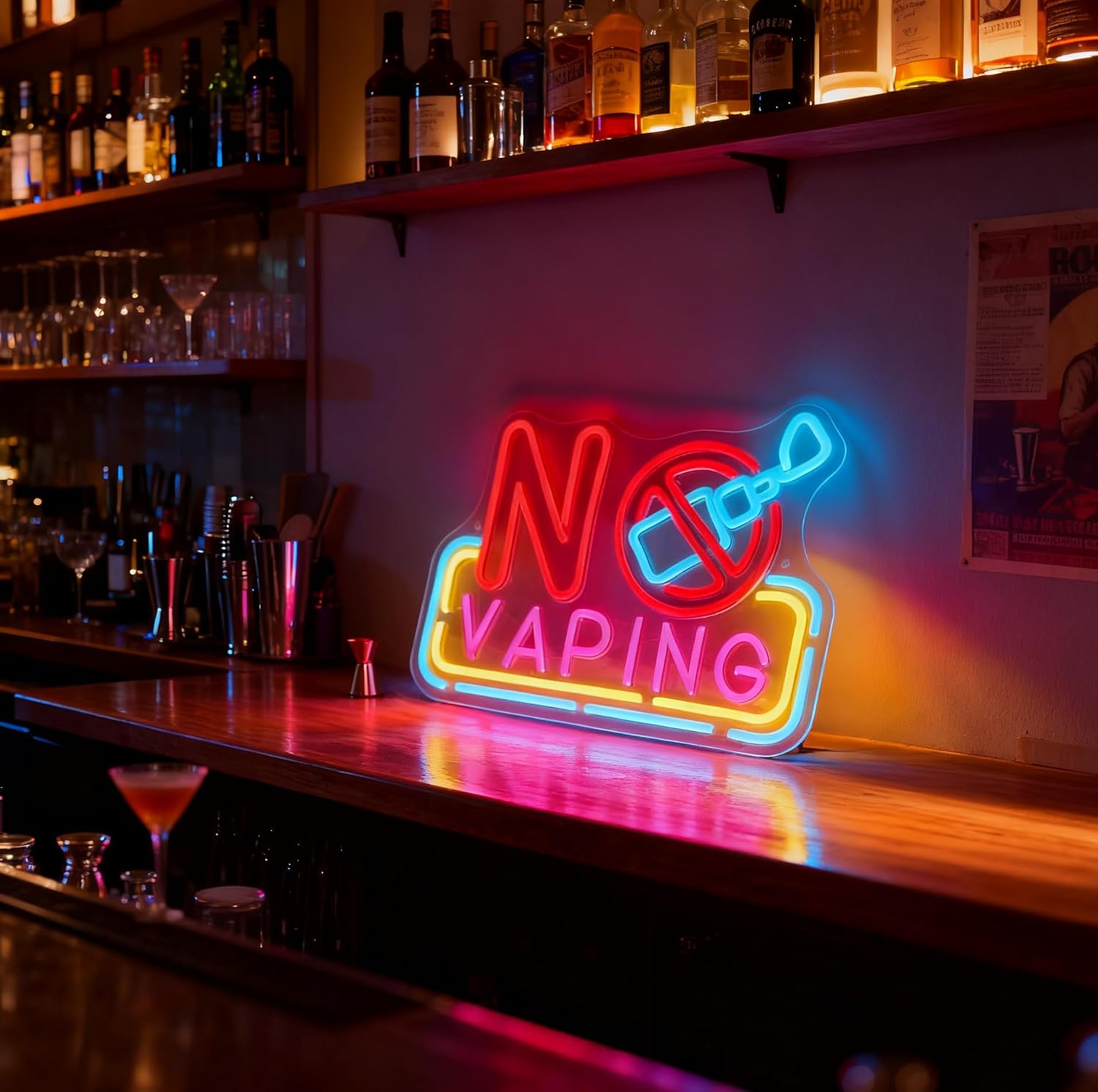 Neon LED „No Vaping” zasilany  – Vaping Shop recenzja i cena